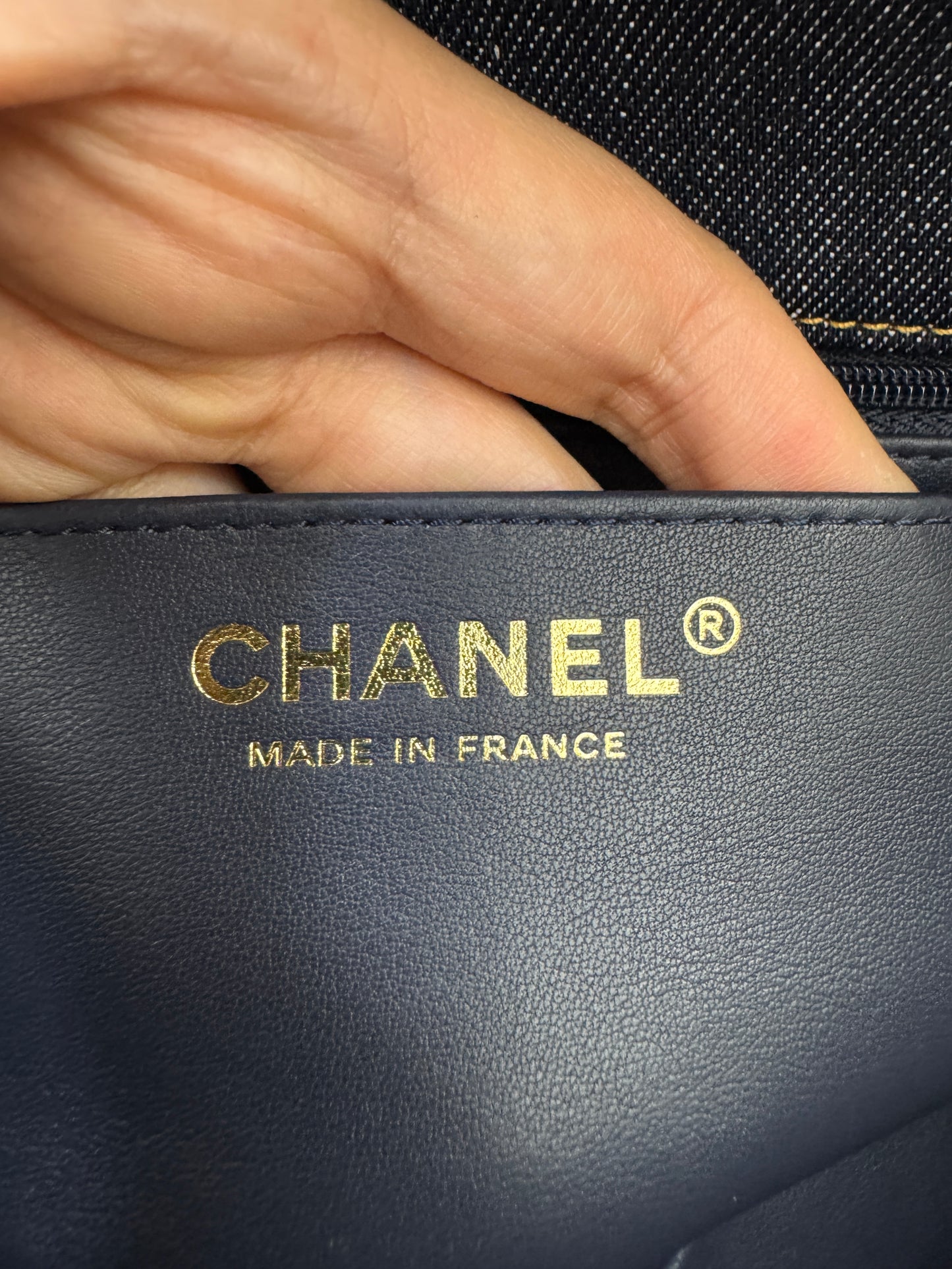 CHANEL 26P 深藍牛仔 Mini CF20