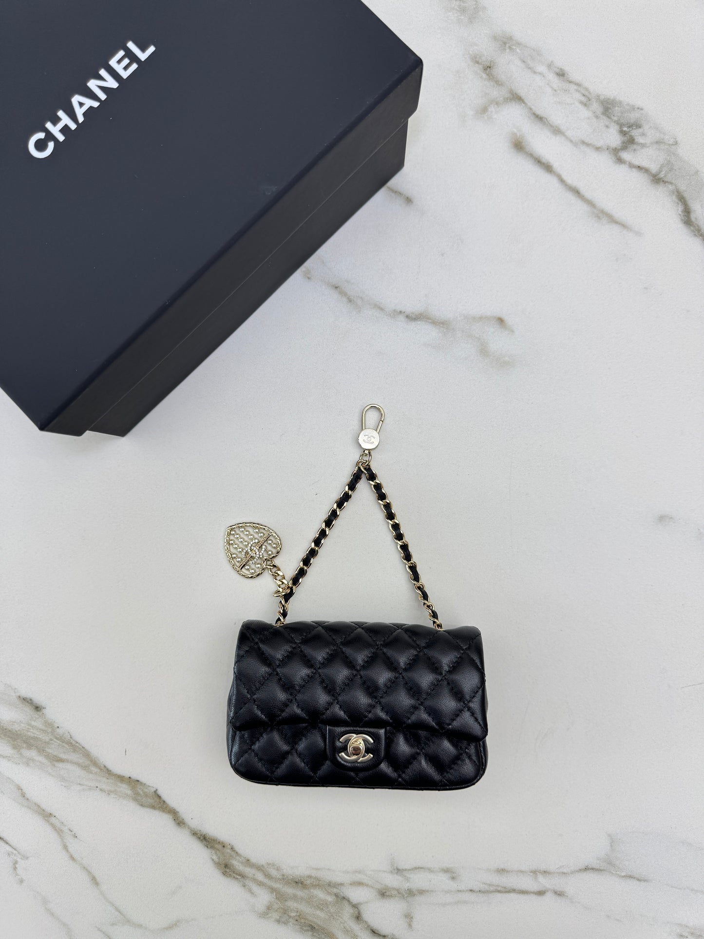 CHANEL 迷你CF包掛 黑色