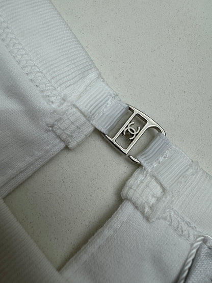 CHANEL 25S 燙鑽短袖Tee 白色