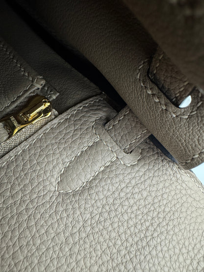 HERMES Kelly 25 斑鳩灰金扣 內縫 Togo 81 Gris Tourterelle GHW