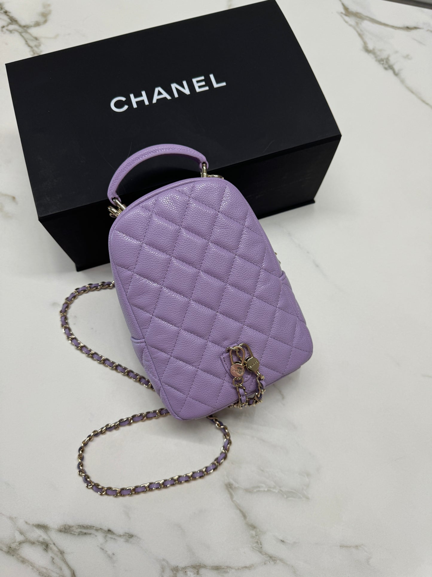 CHANEL 小書包 香芋紫 牛皮 Backpack