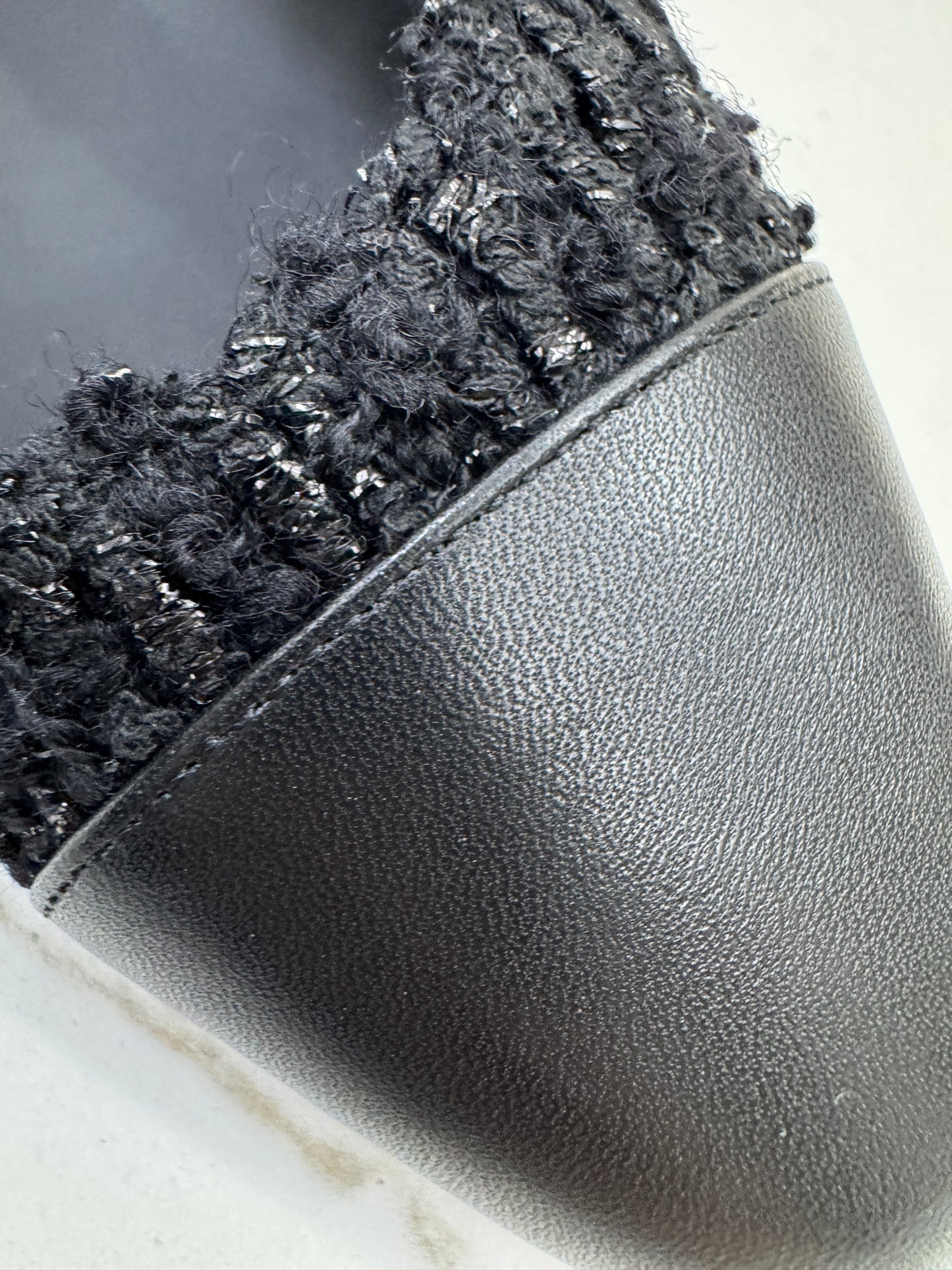 CHANEL 25A粗毛呢 Slingback