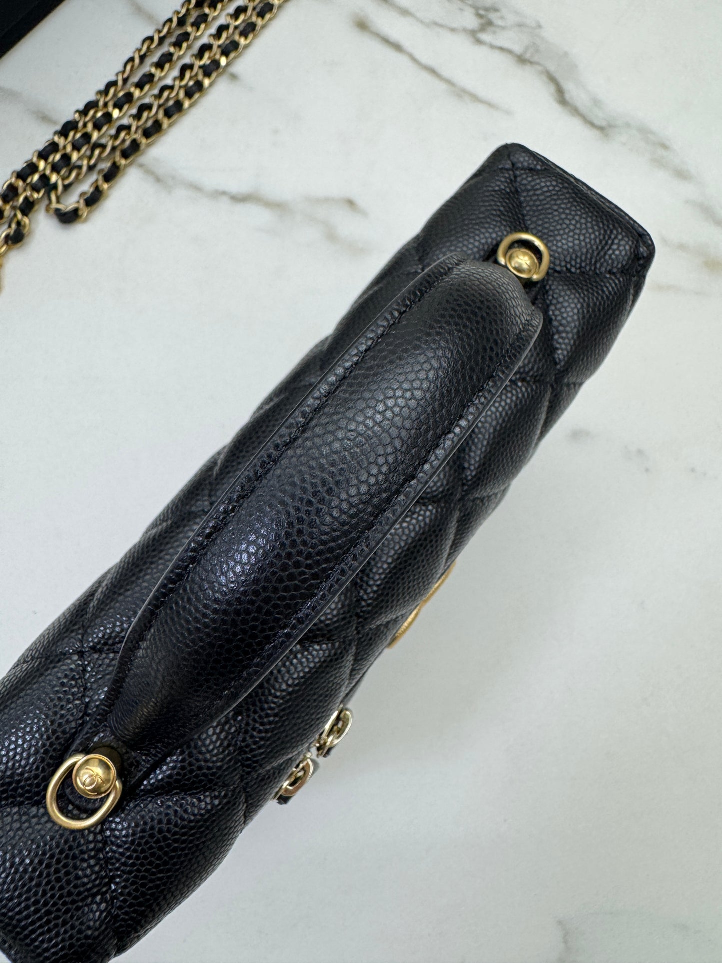 CHANEL 25P 拉絲金扣 LP盒子包