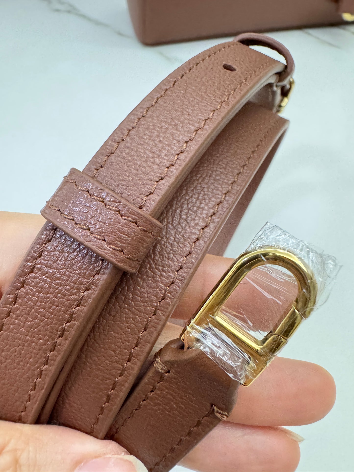 LORO PIANA Extra Bag 23 焦糖棕色