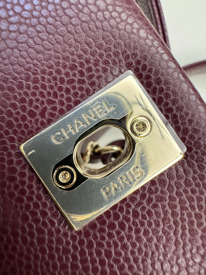 CHANEL 24A Duma 中號 酒紅色 Backpack