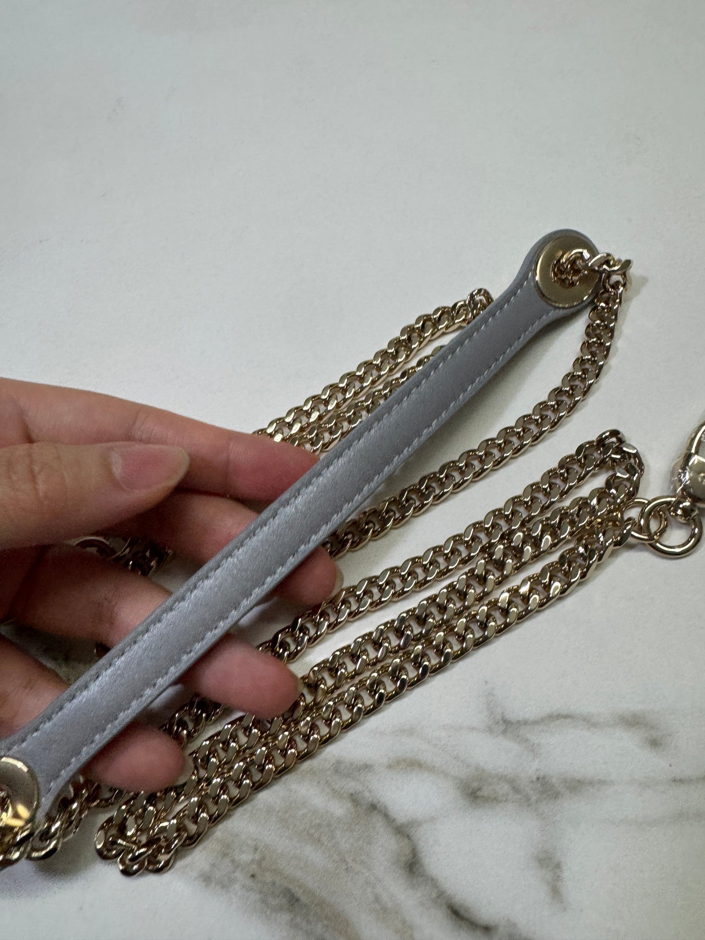 DIOR Lady Dior Mini 珠光灰