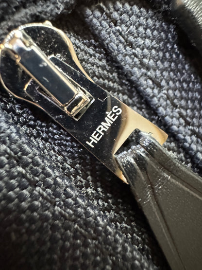 HERMES Mini Herbag 黑銀