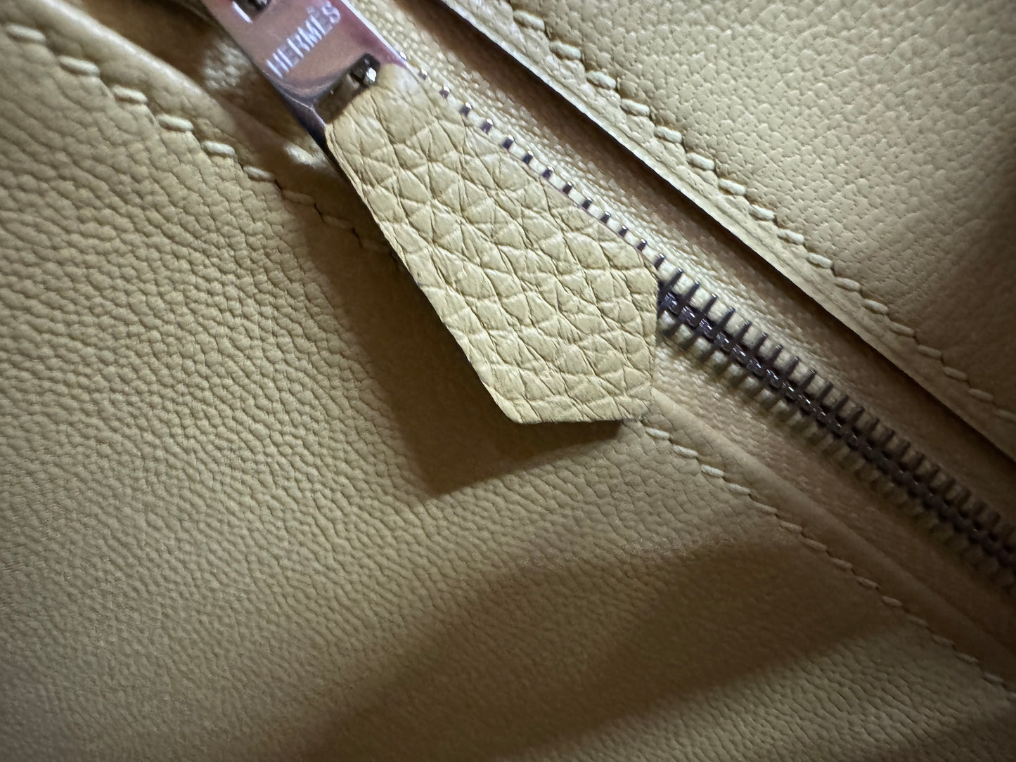 HERMES Birkin25 SO 珍珠灰拼小雞黃 Togo PHW
