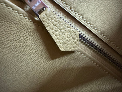 HERMES Birkin25 SO 珍珠灰拼小雞黃 Togo PHW