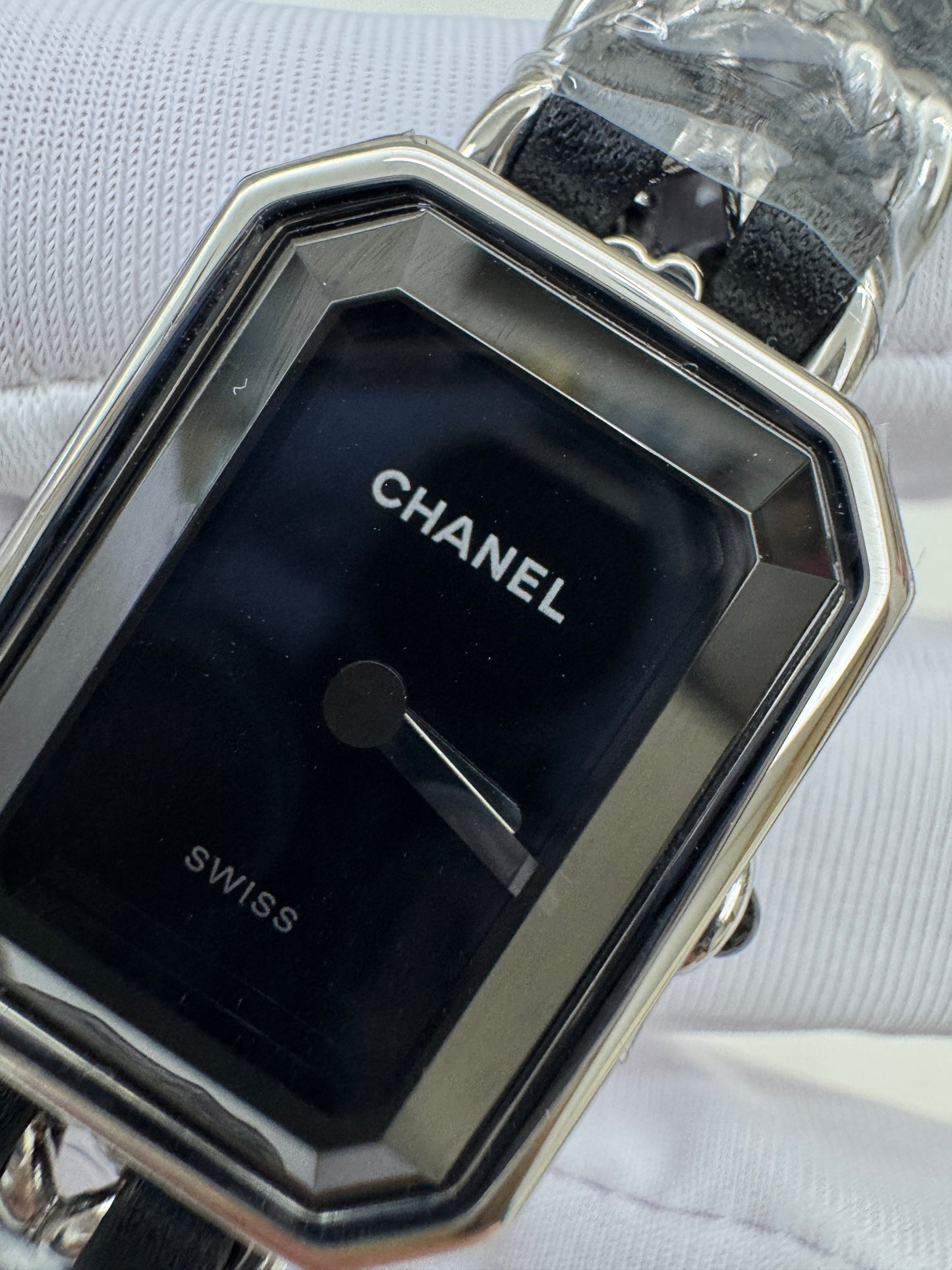 CHANEL 小方糖手錶 黑銀