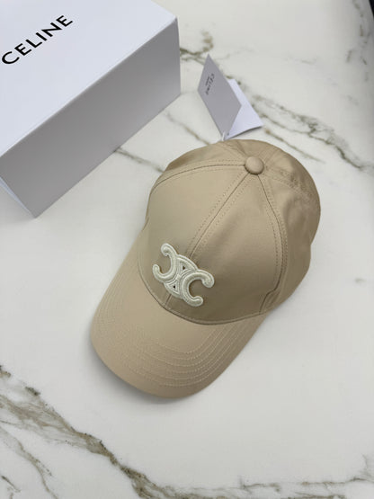 CELINE 凱旋門棒球帽 香草淺杏色