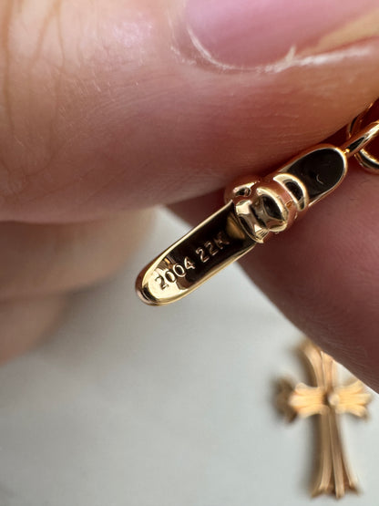 CHROME HEARTS 十字架 玫瑰金項鏈