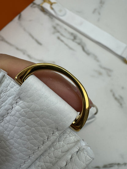 HERMES Evelyn29 新白色金扣 0U New White GHW
