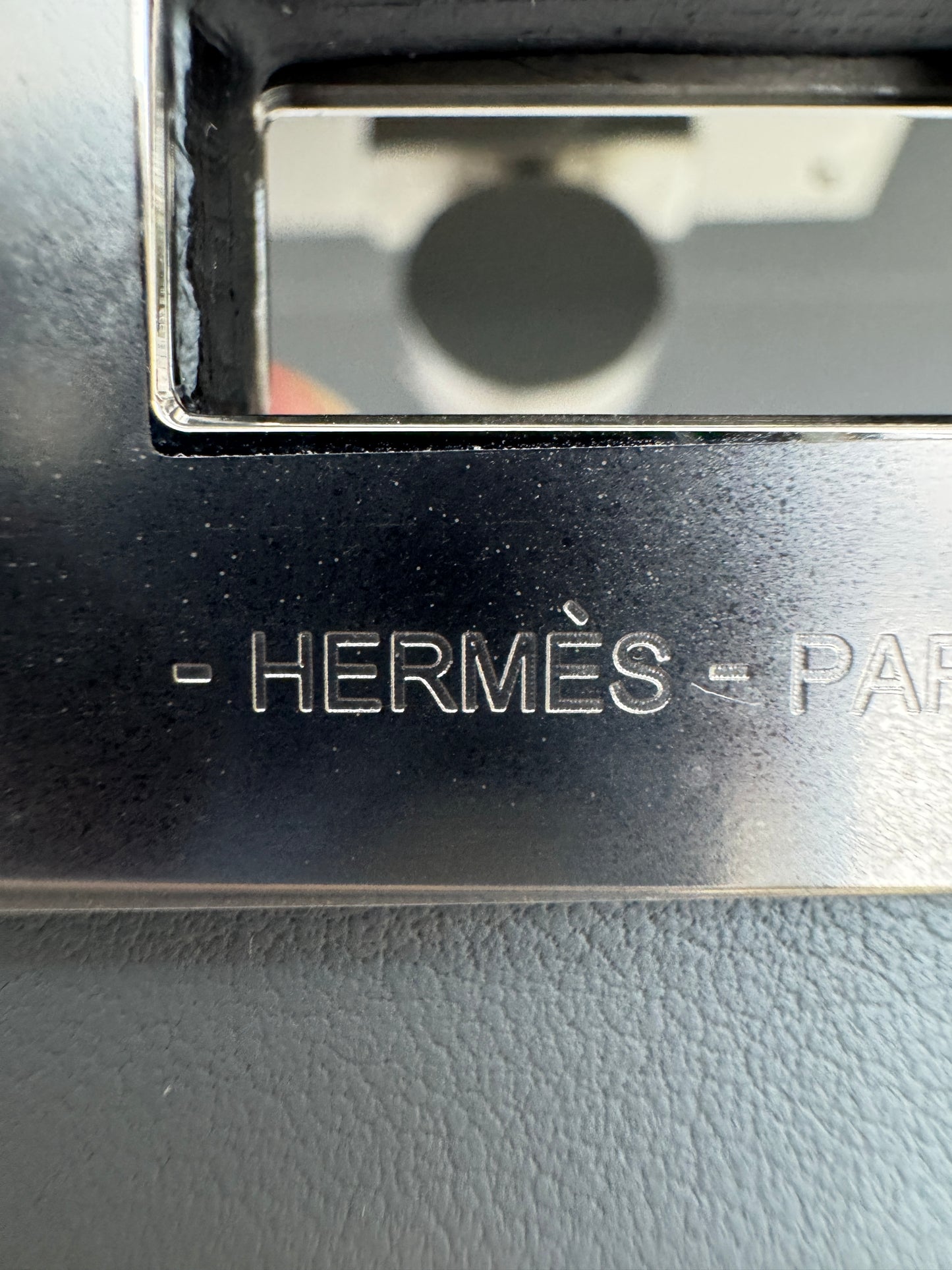 HERMES Mini 2424 木偶灰銀扣 Evercolor Gris Platin PHW