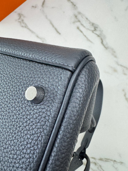 HERMES Lindy 26 石板灰銀扣 85 Ardoise TC PHW