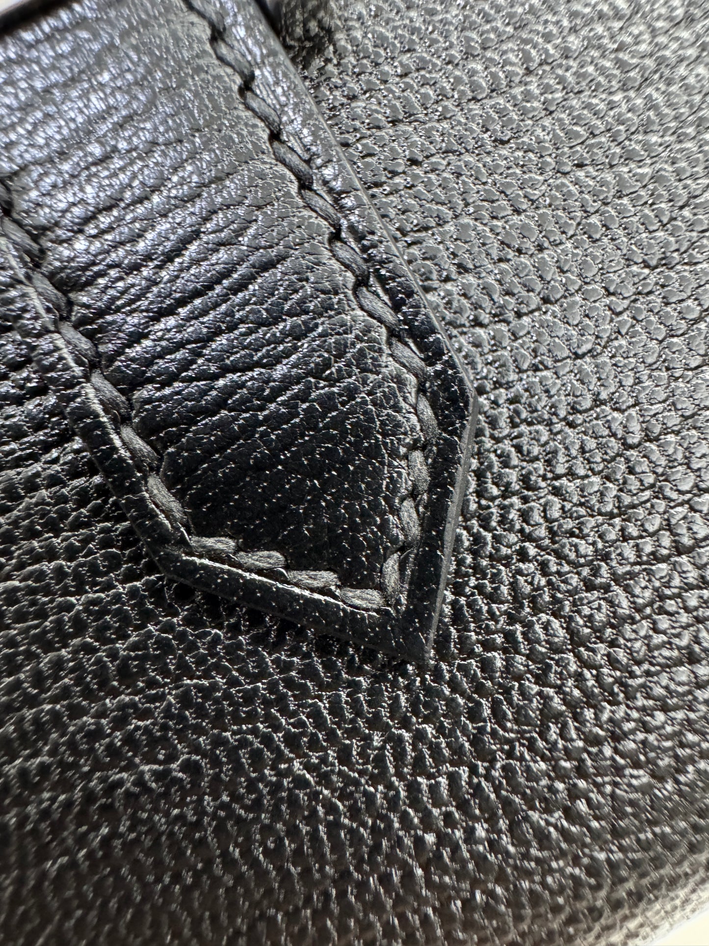 BEARN Mini Wallet 黑色山羊皮 Noir Chevre Mysore PHW