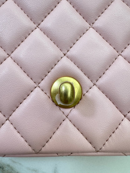 CHANEL 25B調節扣 Mini CF 17 粉紅色