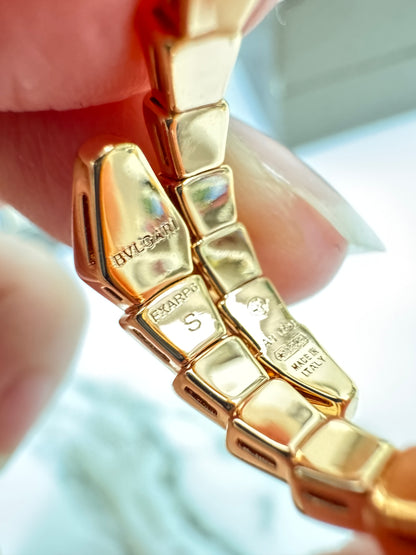 BVLGARI Serpenti 蛇骨戒指 玫瑰金