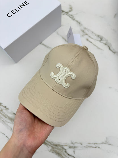 CELINE 凱旋門棒球帽 香草淺杏色