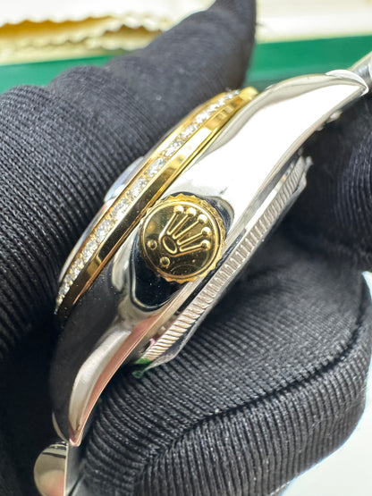 ROLEX Date Just 31mm 橄欖綠鑽圈鑽盤 真鑽版