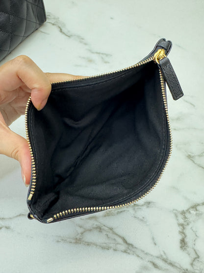 CHANEL 25Bag Medium 黑色荔枝皮