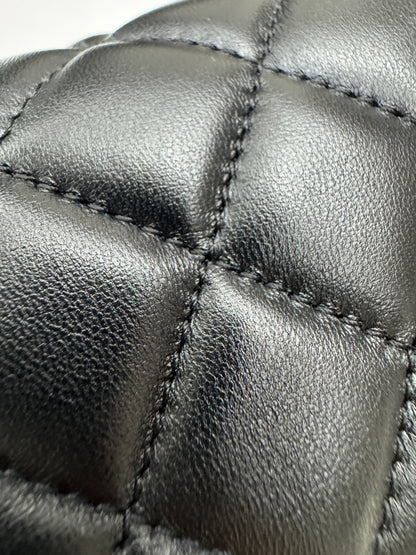CHANEL 25K亮面淺金球 Mini CF20 Pearl Crush