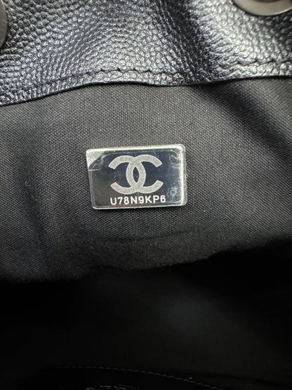 CHANEL 25Bag Small 黑銀小號 荔枝牛皮 Caviar Calfskin