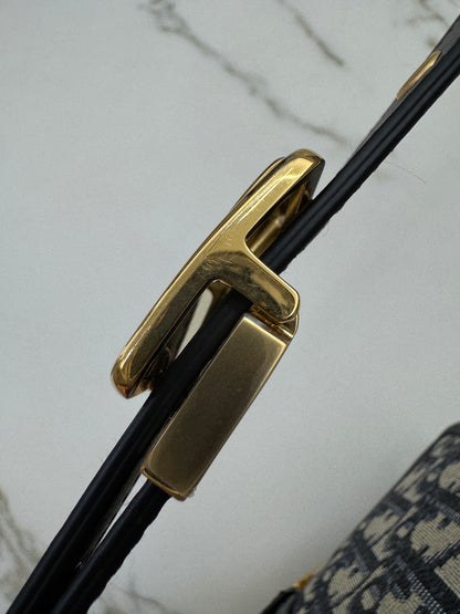 DIOR 30 Montaigne Small Blue Oblique
