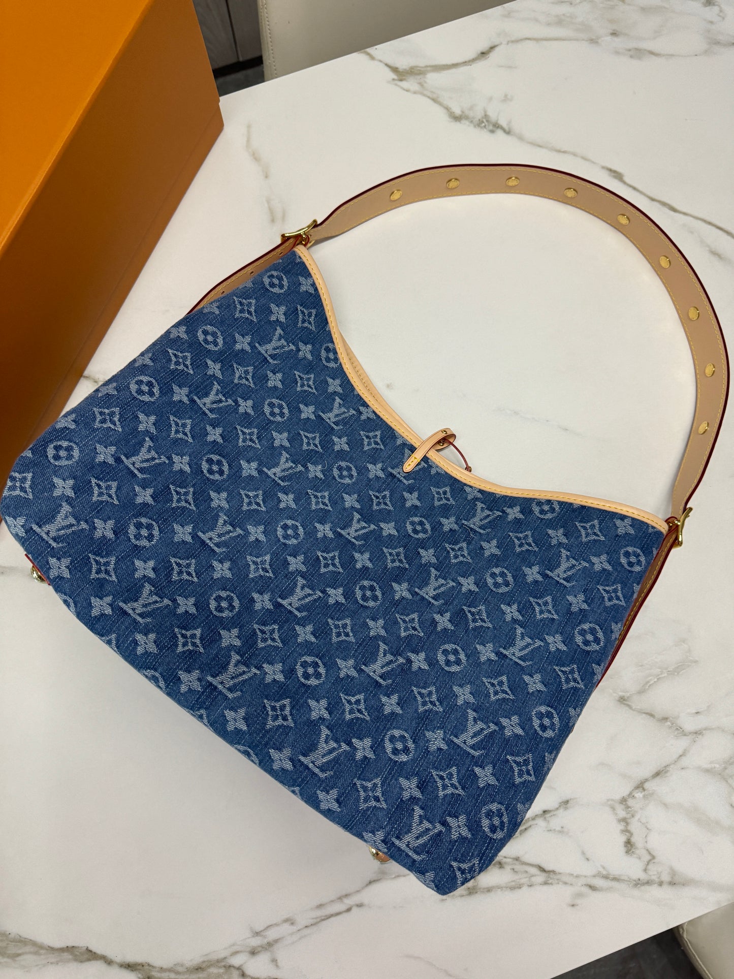 LV Carryall MM 深藍牛仔
