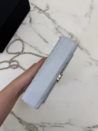 CHANEL 25S Kelly 手機包 Baby Blue