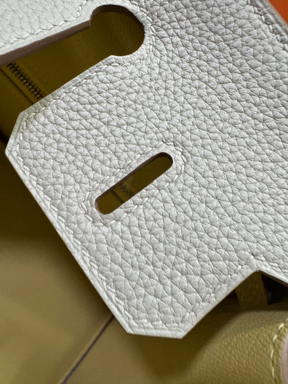 HERMES Birkin25 SO 珍珠灰拼小雞黃 Togo PHW