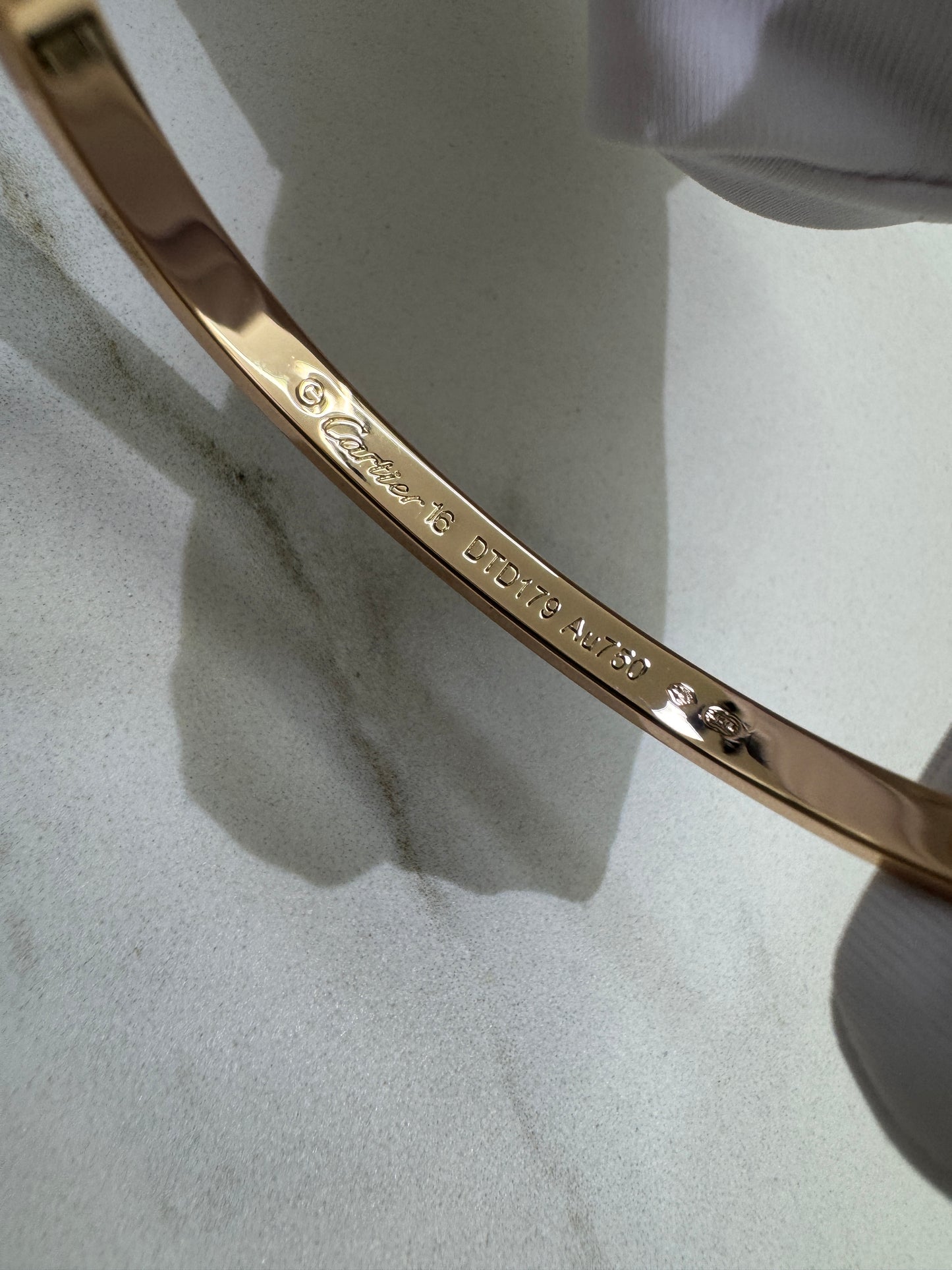 CARTIER Love Bracelet 窄版滿天星 玫瑰金