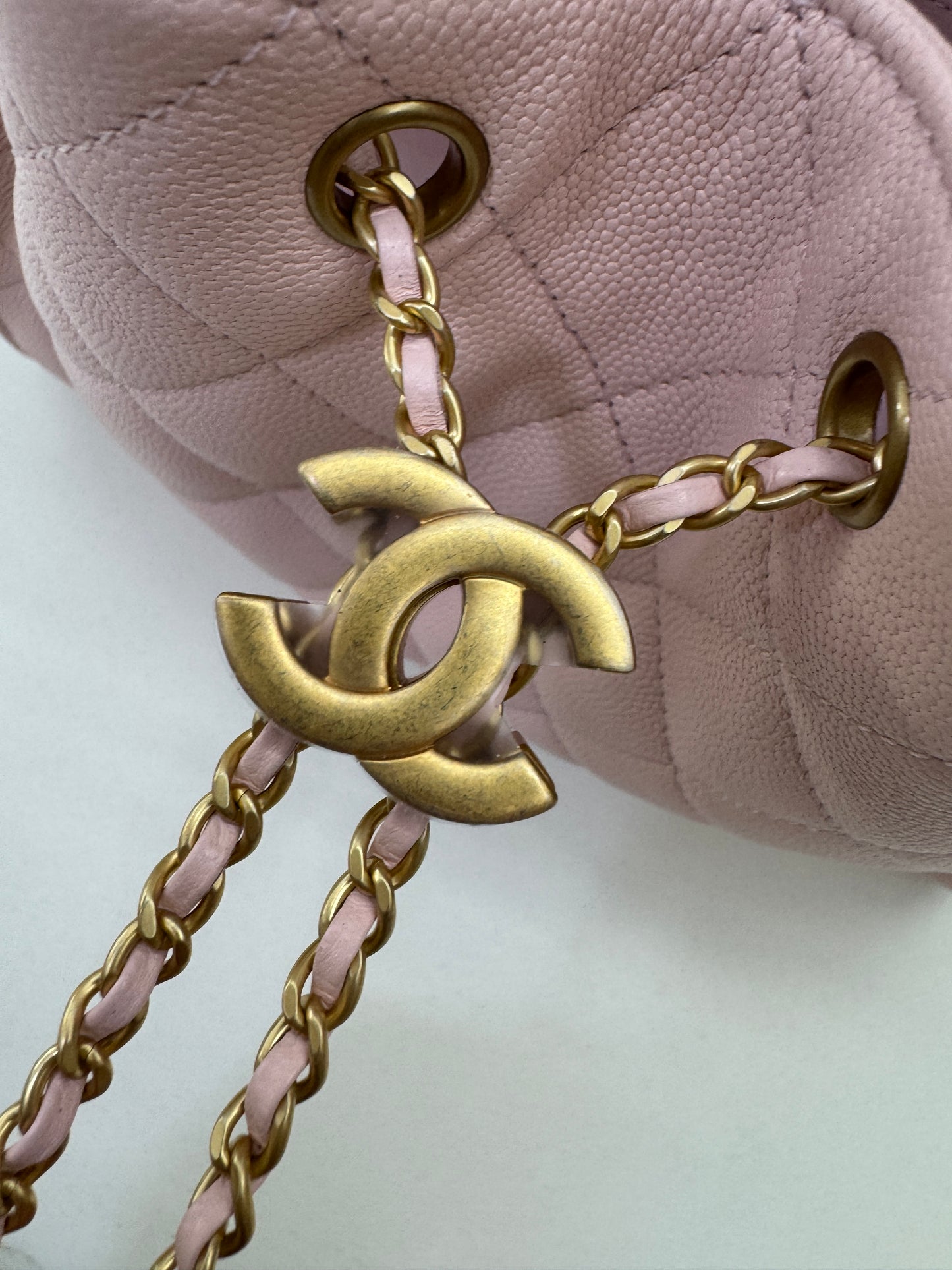 CHANEL 25Bag 粉紅色荔枝牛皮 Small
