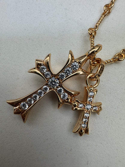 CHROME HEARTS 十字架 玫瑰金項鏈