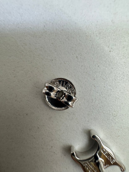 CELINE 銀色凱旋門耳釘