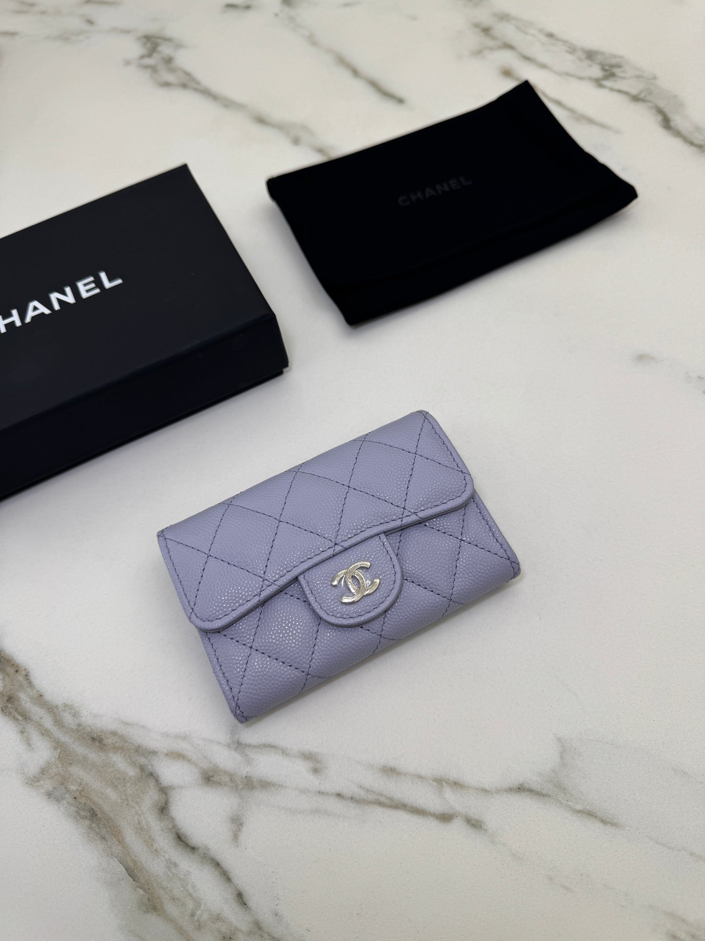 CHANEL 21K 香芋紫 CF Cardholder