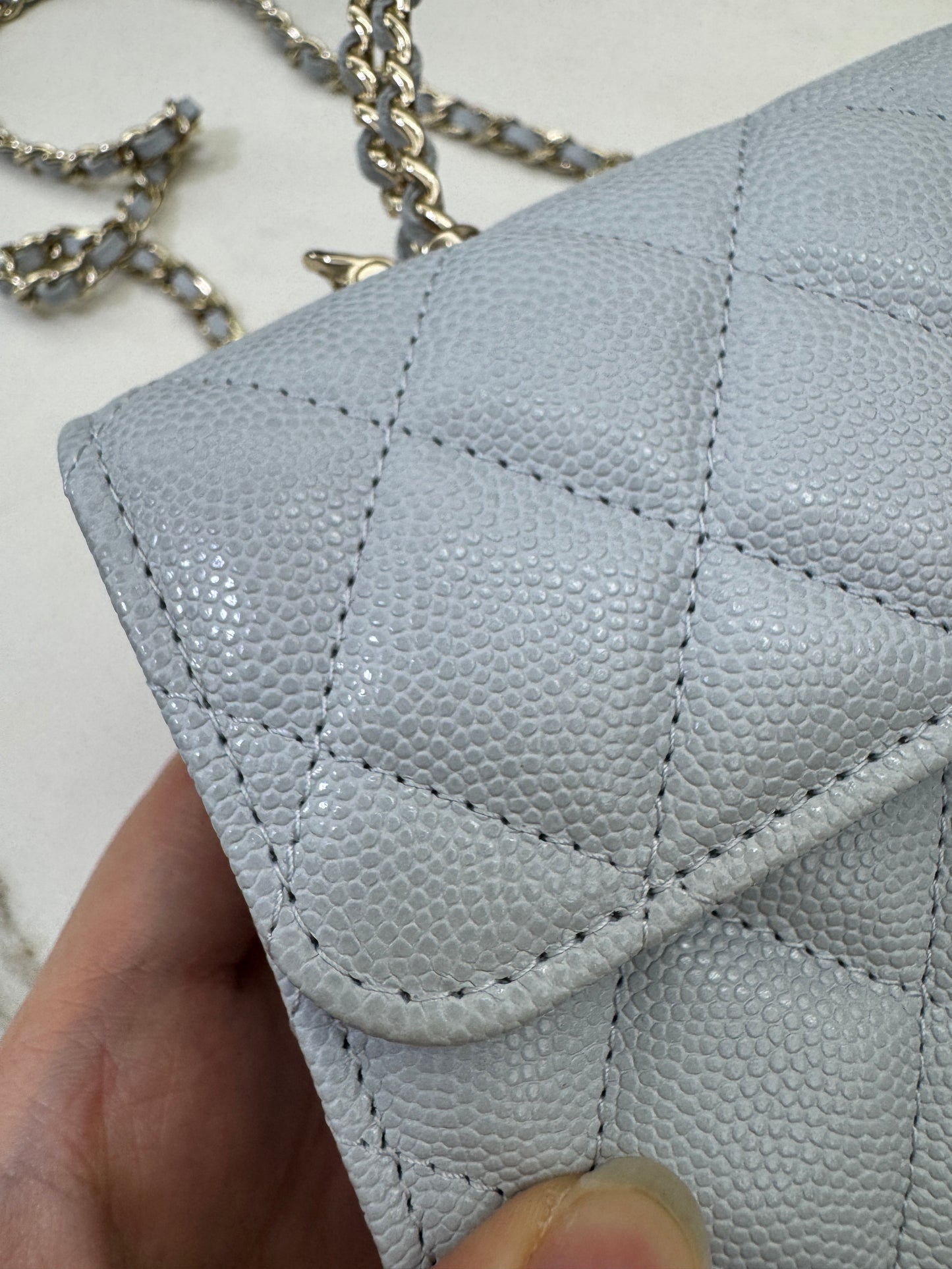 CHANEL 25S Kelly 手機包 Baby Blue