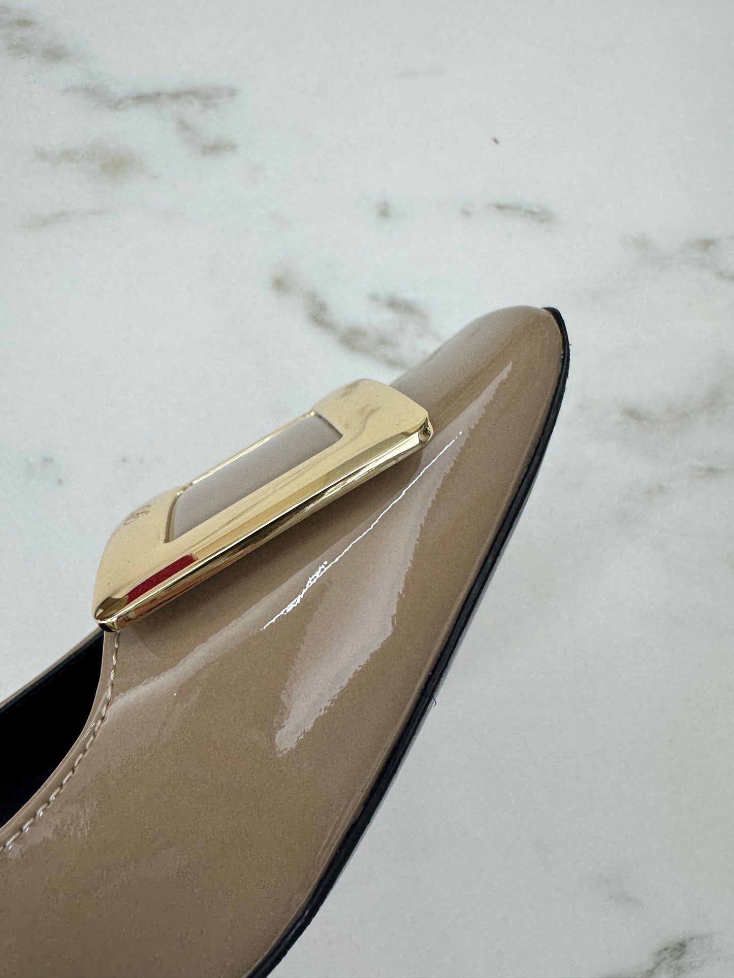RV Trompette 方跟 4.5cm 大象灰（米色）Beige