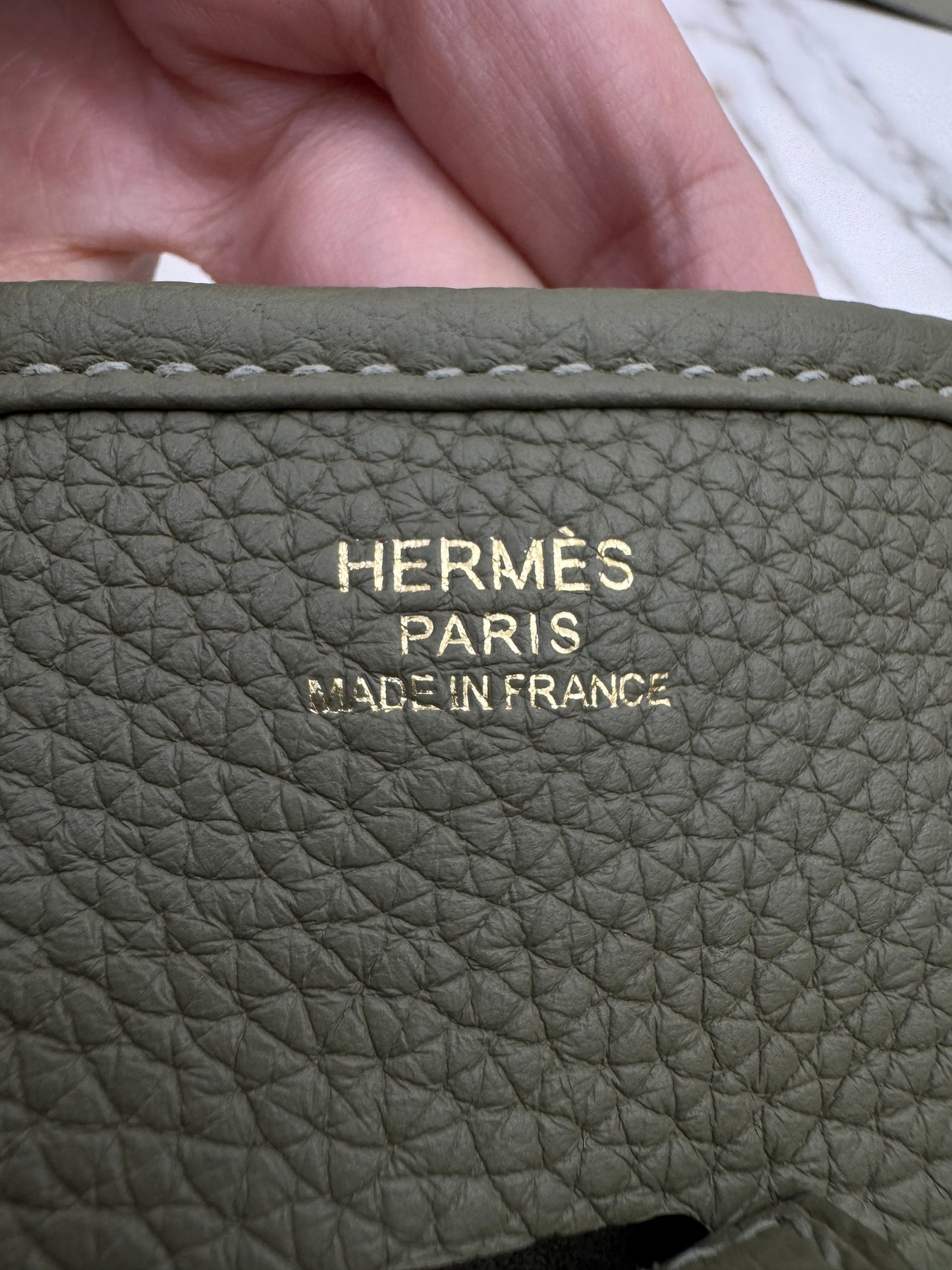 HERMES Evelyne 33 鼠尾草綠金扣 Q1 Sauge GHW