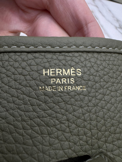 HERMES Evelyne 33 鼠尾草綠金扣 Q1 Sauge GHW