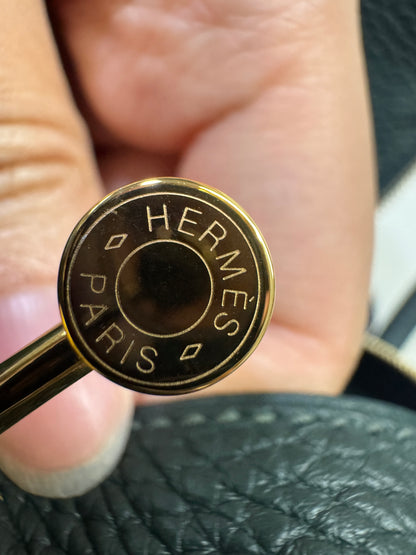 HERMES Mini Lindy II 深綠色 金扣 67 Vert Fonce TC GHW