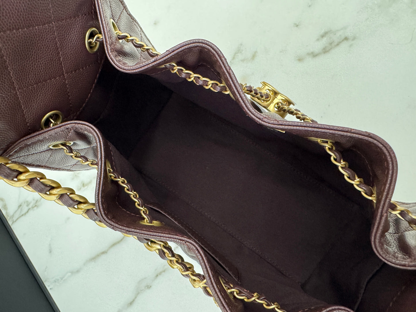 CHANEL 25Bag 荔枝牛皮 Small Chocolate