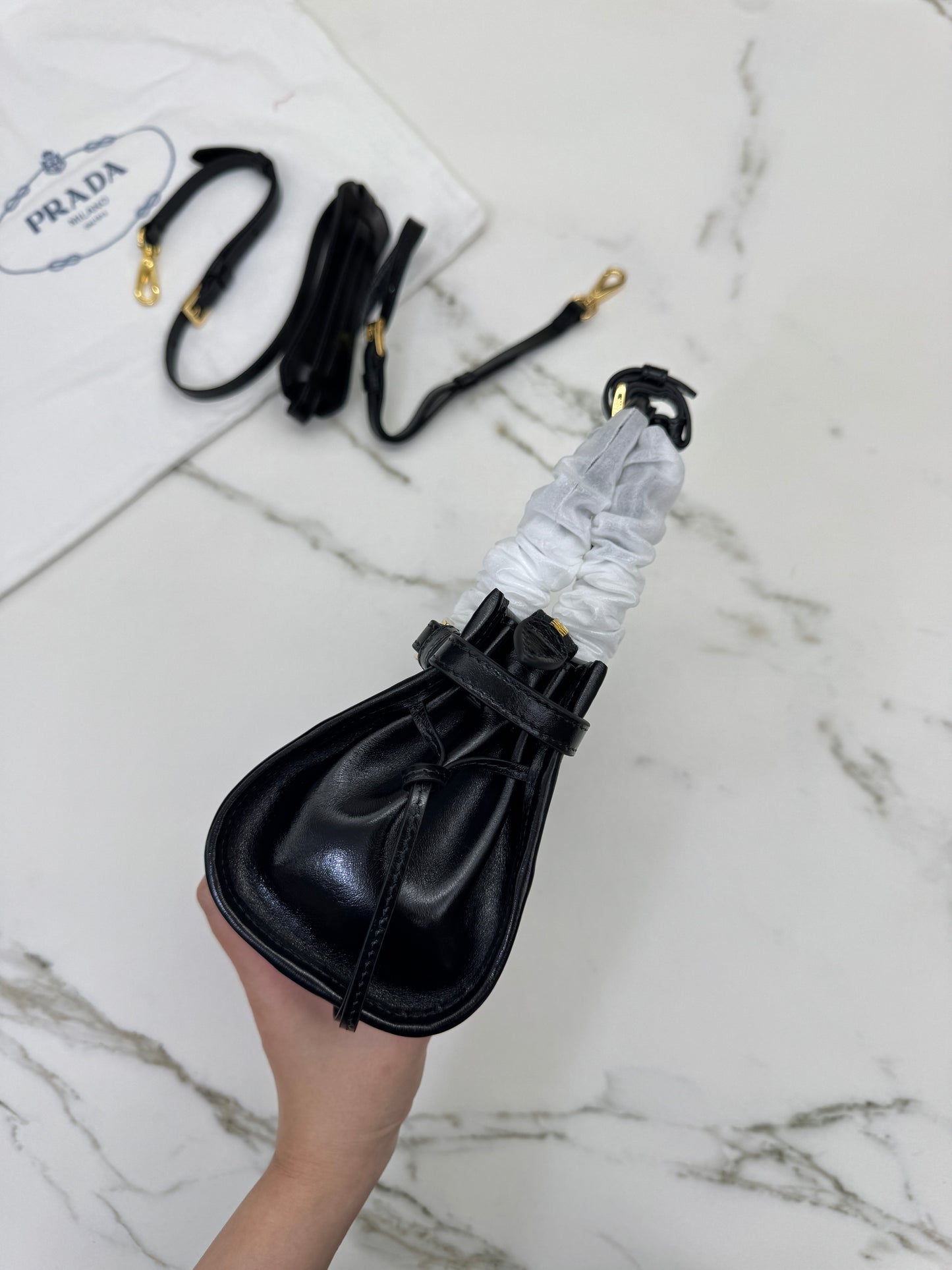 PRADA Mini Bonnie 油蠟牛皮