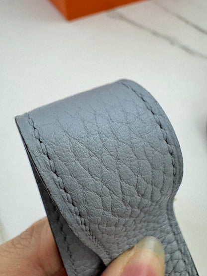 HERMES Mini Lindy II 木偶灰銀扣 TC Gris Platin PHW