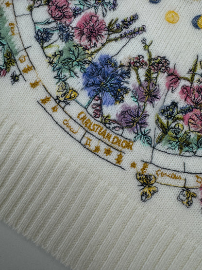 DIOR 星星花朵刺繡毛衣