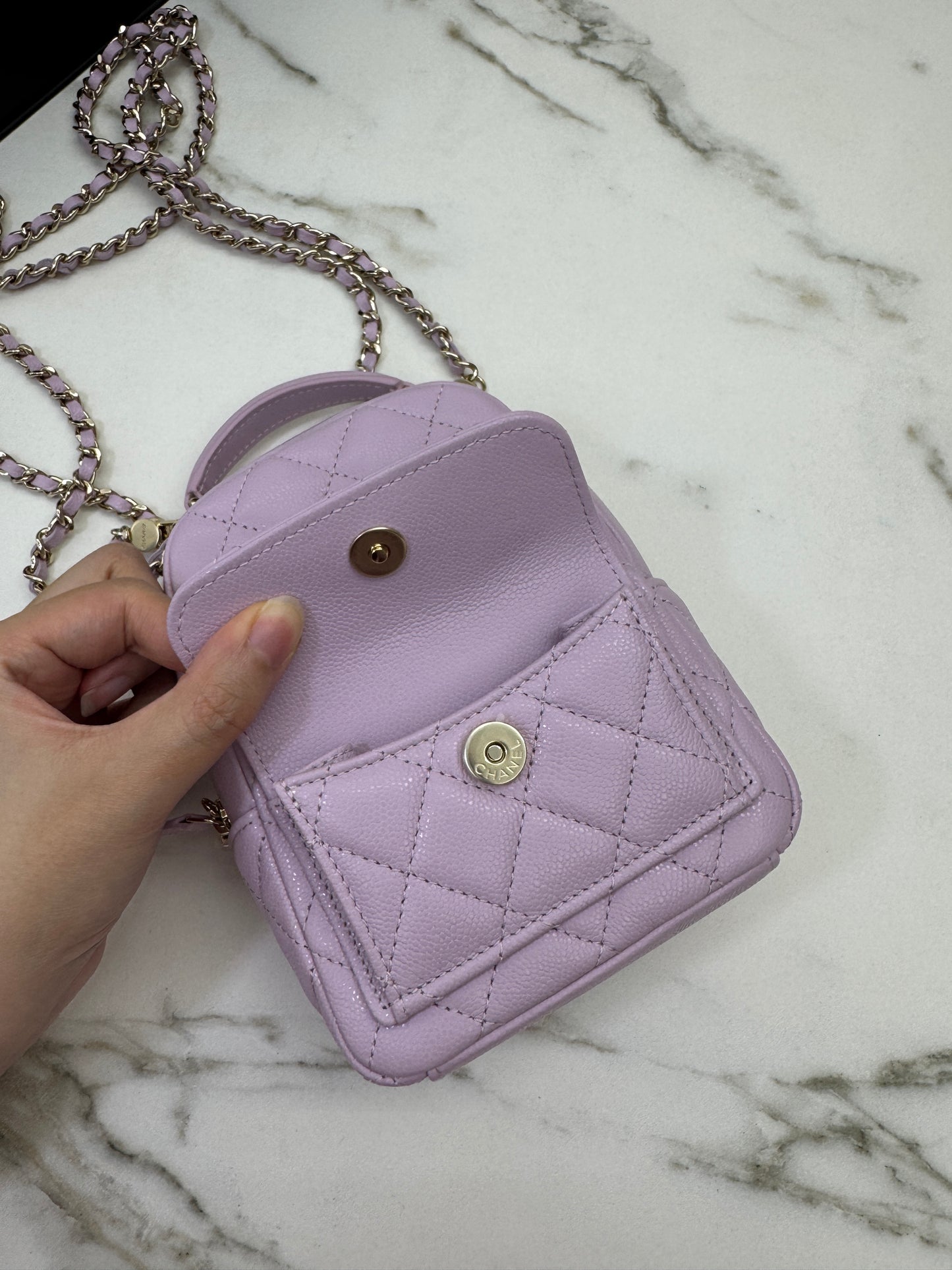 CHANEL Mini Backpack 小書包 24A粉紫色