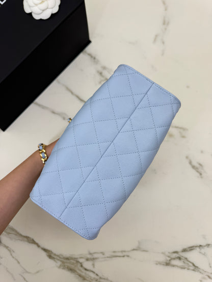 CHANEL Mini 25Bag 26A Baby Blue 亮金扣
