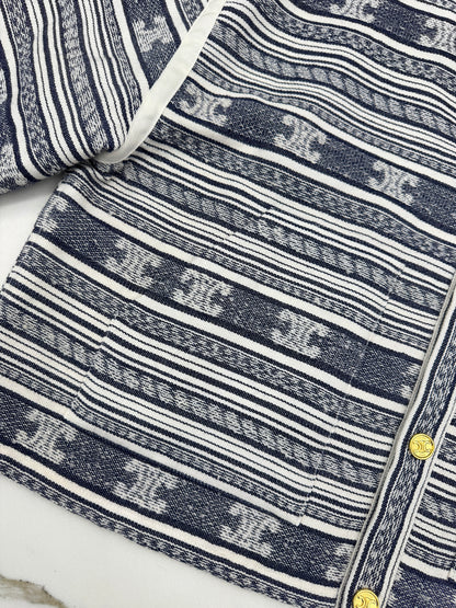 CElLINE 凱旋門Logo橫紋外套