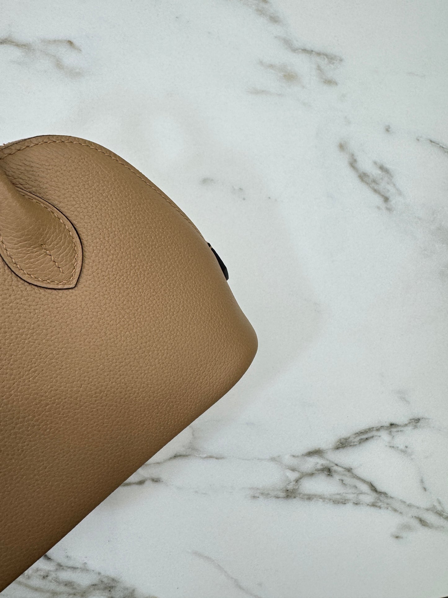 HERMES Mini Bolide 奶茶色金扣 Evercolor Chai GHW