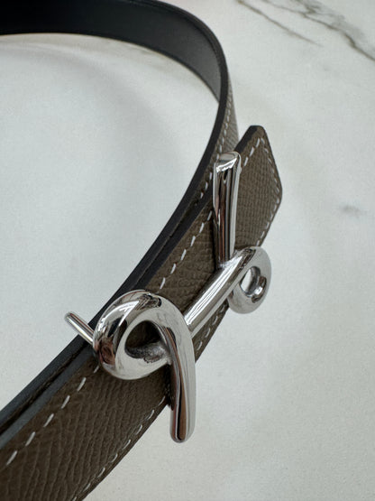 HERMES Cursives 皮帶 大象灰Epsom